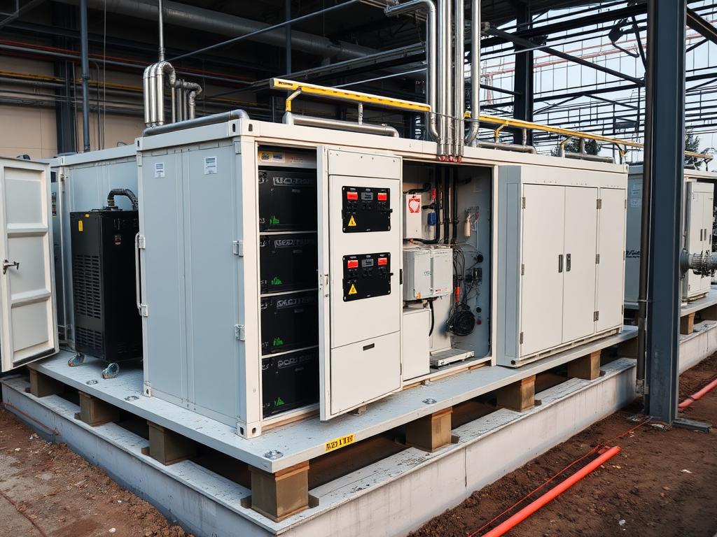 Industrielle Batteriespeicheranlage im Megawatt-Bereich