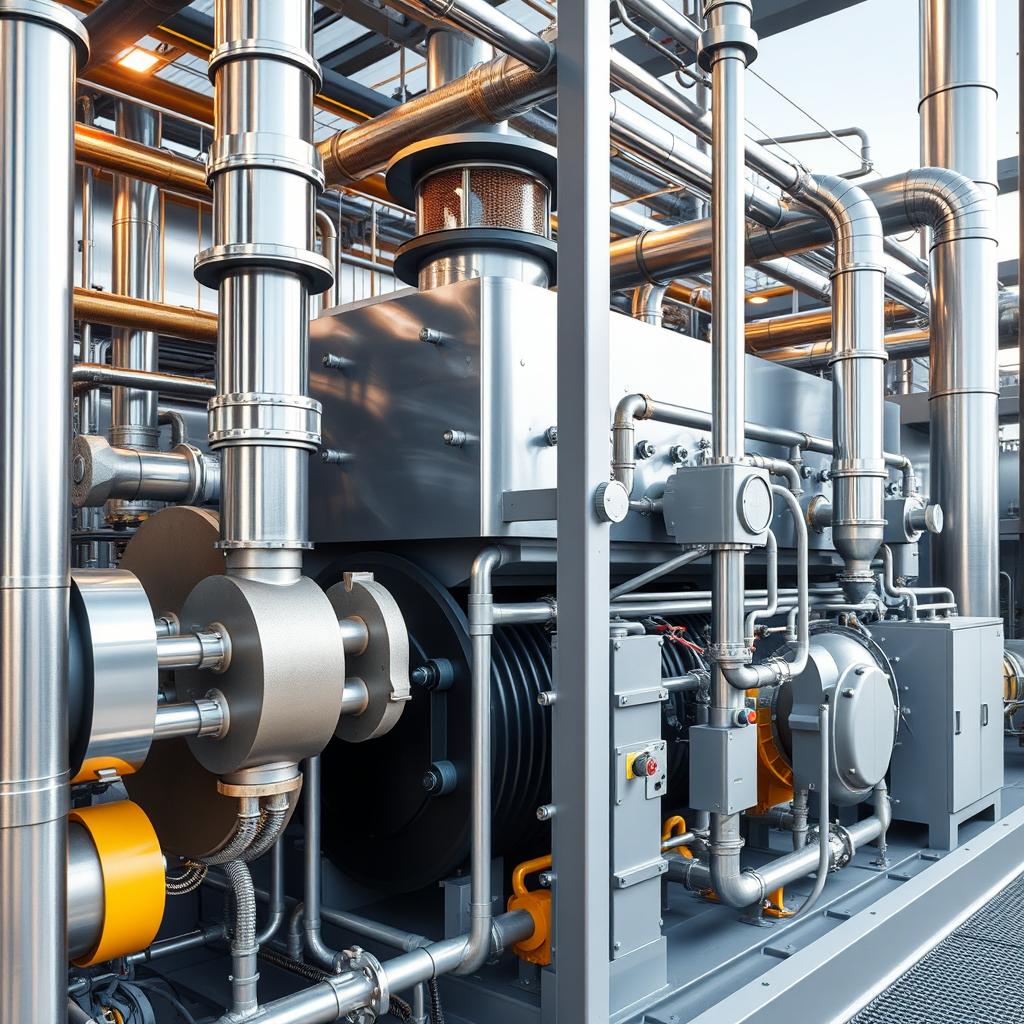 Modernes Biomassekraftwerk mit optimierter Megawatt Energieanlagen Effizienz